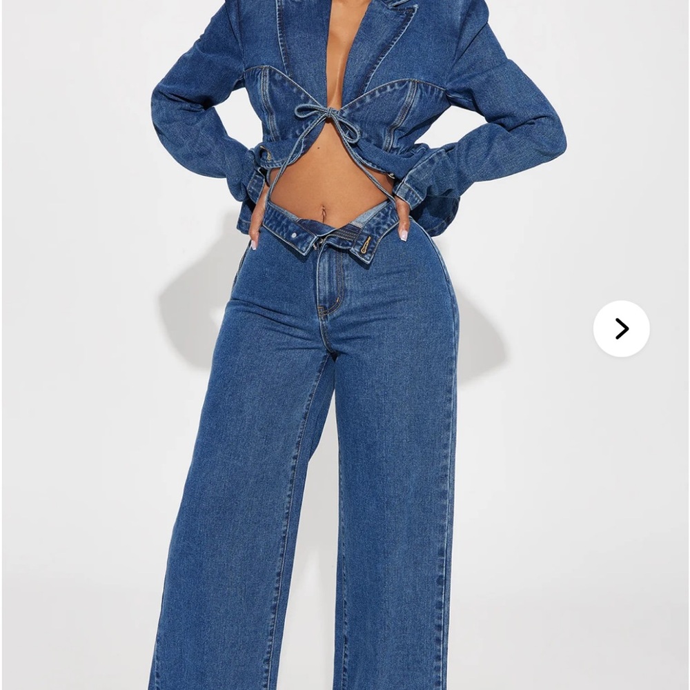 Fashion Nova Blue Flare Jeans